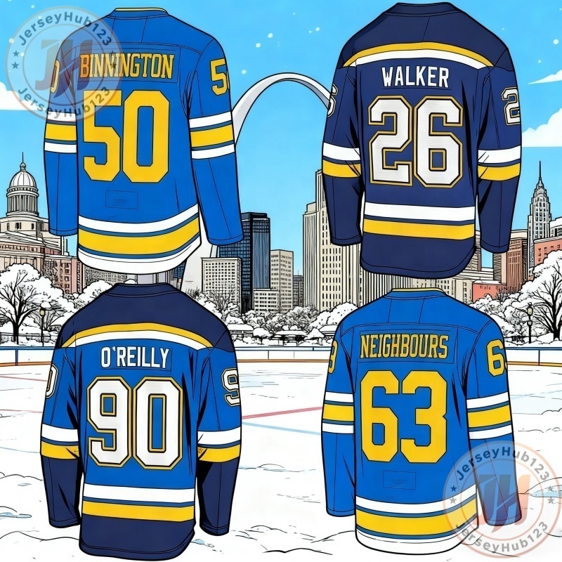 50 Binnington #63 Jake Neighbours #25 Kyrou Men's Embroidery Ice Hockey Jersey Wholesale Hockey Uniform
