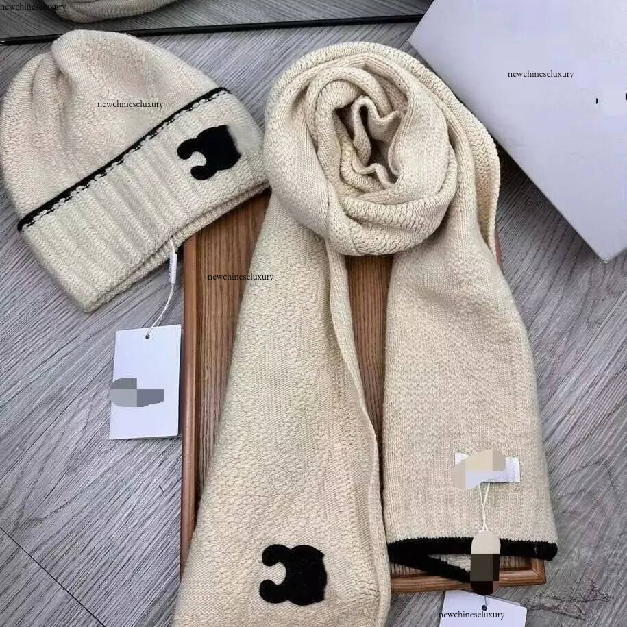 Nouveau style de haute qualité marque écharpe chapeau ensemble pour bonnets hommes femmes hiver 2 pièces conception casquettes chapeaux de créate