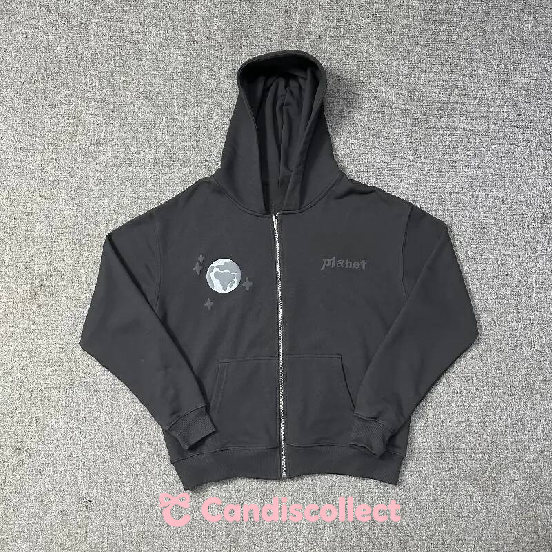 Planet Hoodie Designer Sweatshirt Men Foam Puff Graphic Zip Up High Street Hip Hop Baggy Sweatpants Streetwear Hoodie Planets Hoody 209 009