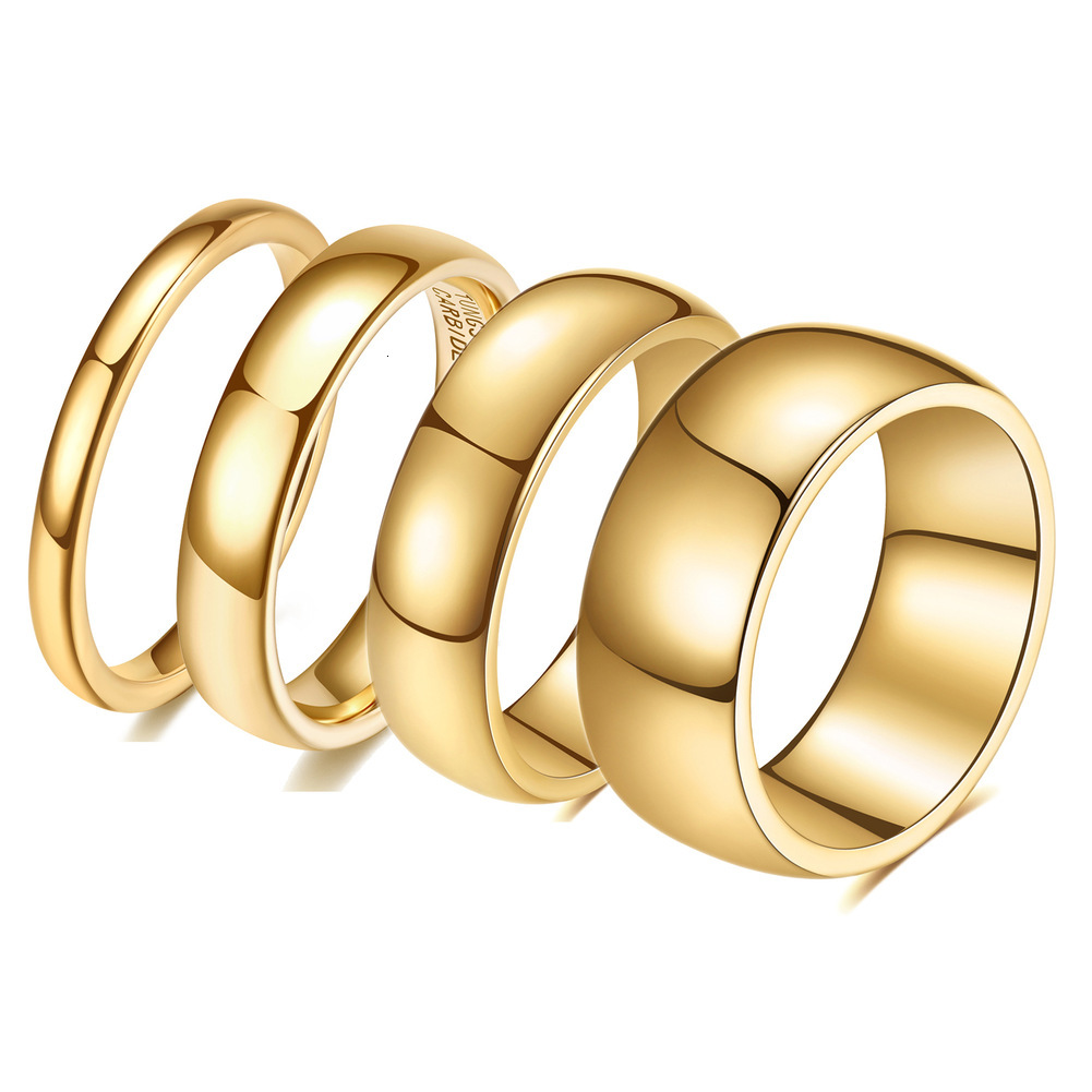 2026 New European And American Cross-Border 2, 4, cologne 6, 8Mm Smooth Plain Tungsten Steel Couple Rings Wholesale Hot perfume Sale For Wom