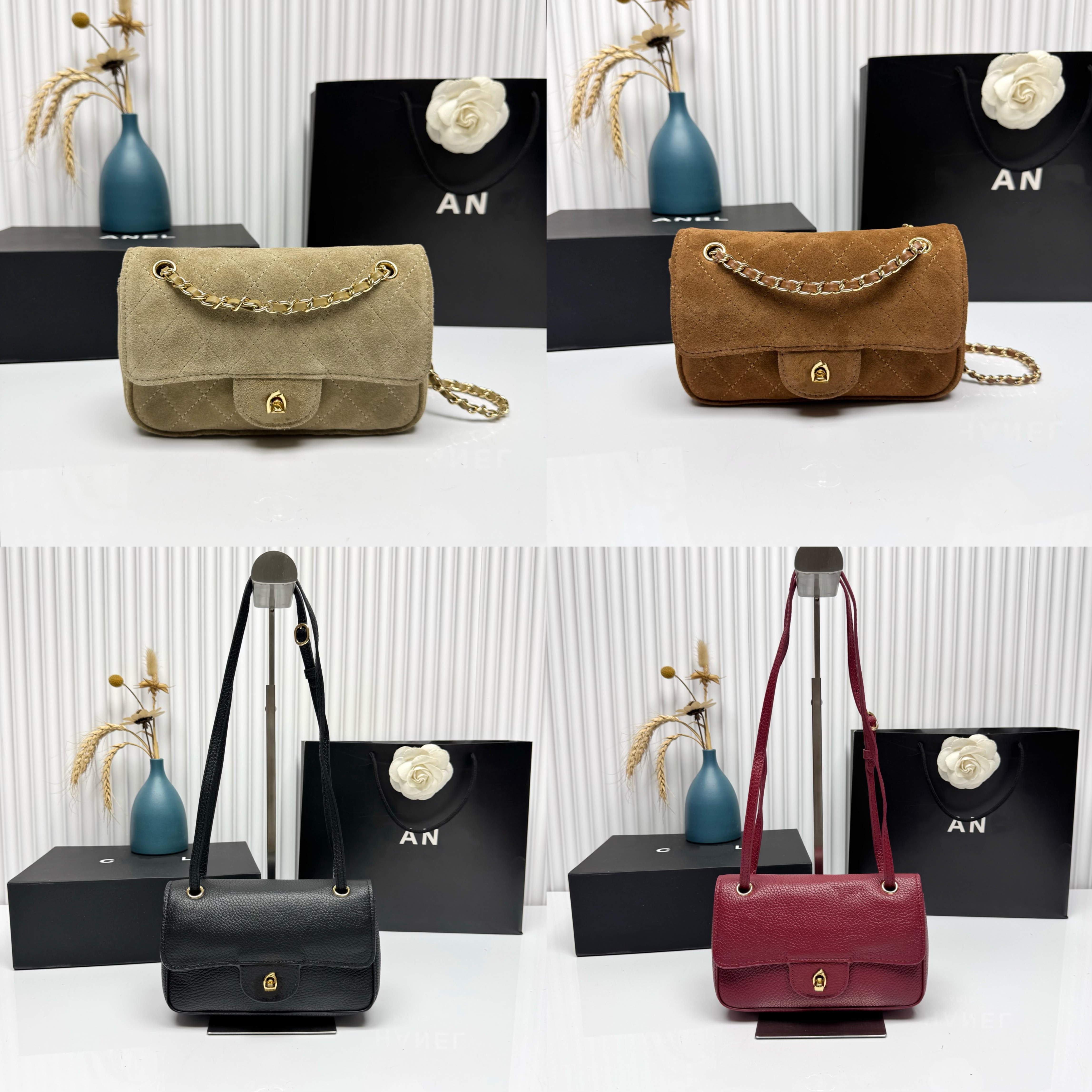 Luxury Bag suede cc bag 26B mini flap bag tote bag shopping luxury bags designer women bag cowhide chain crossbody leopard shoulder bag CF handbag p