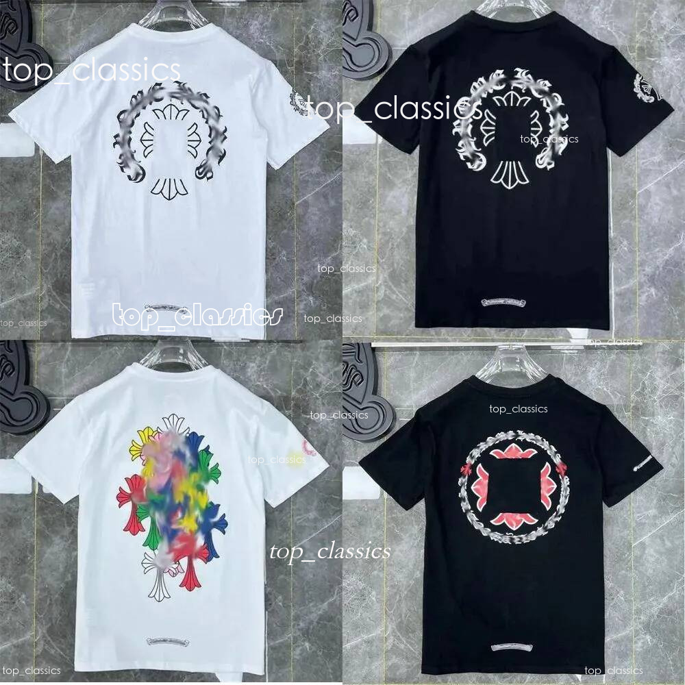 Chrome Shirt Designer Mens Womens T Shirt Graphic Tee Cotton Tees Holiday Women Mens Street Pure Cotton Short Sleeve Fashion Cross Tshirts a5e