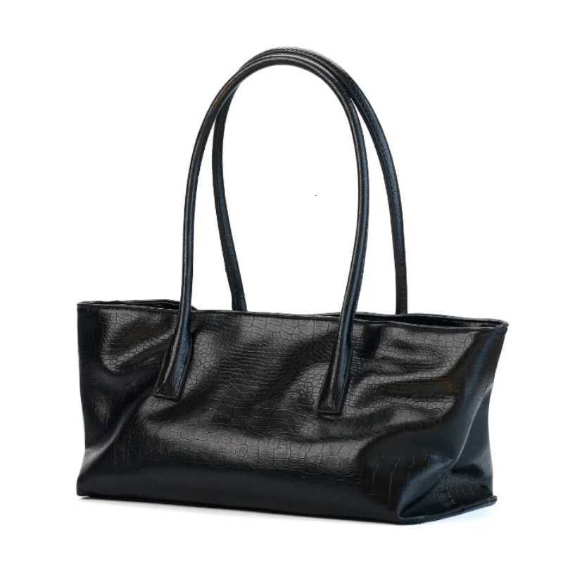 Shoulder Bags Women Crocodile Texture Pu Leather Shoulder Tote Bag Large Capacity Retro Long Handle Handbag Casual Office Daily Shopping Purse X2610