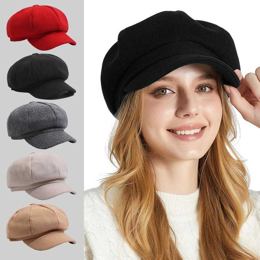Color Solid Fashion Beret Outdoor Cotton Hat Autumn and Winter Windproof Hats Casual Men Women Newsboy Hats S261016YAZ8