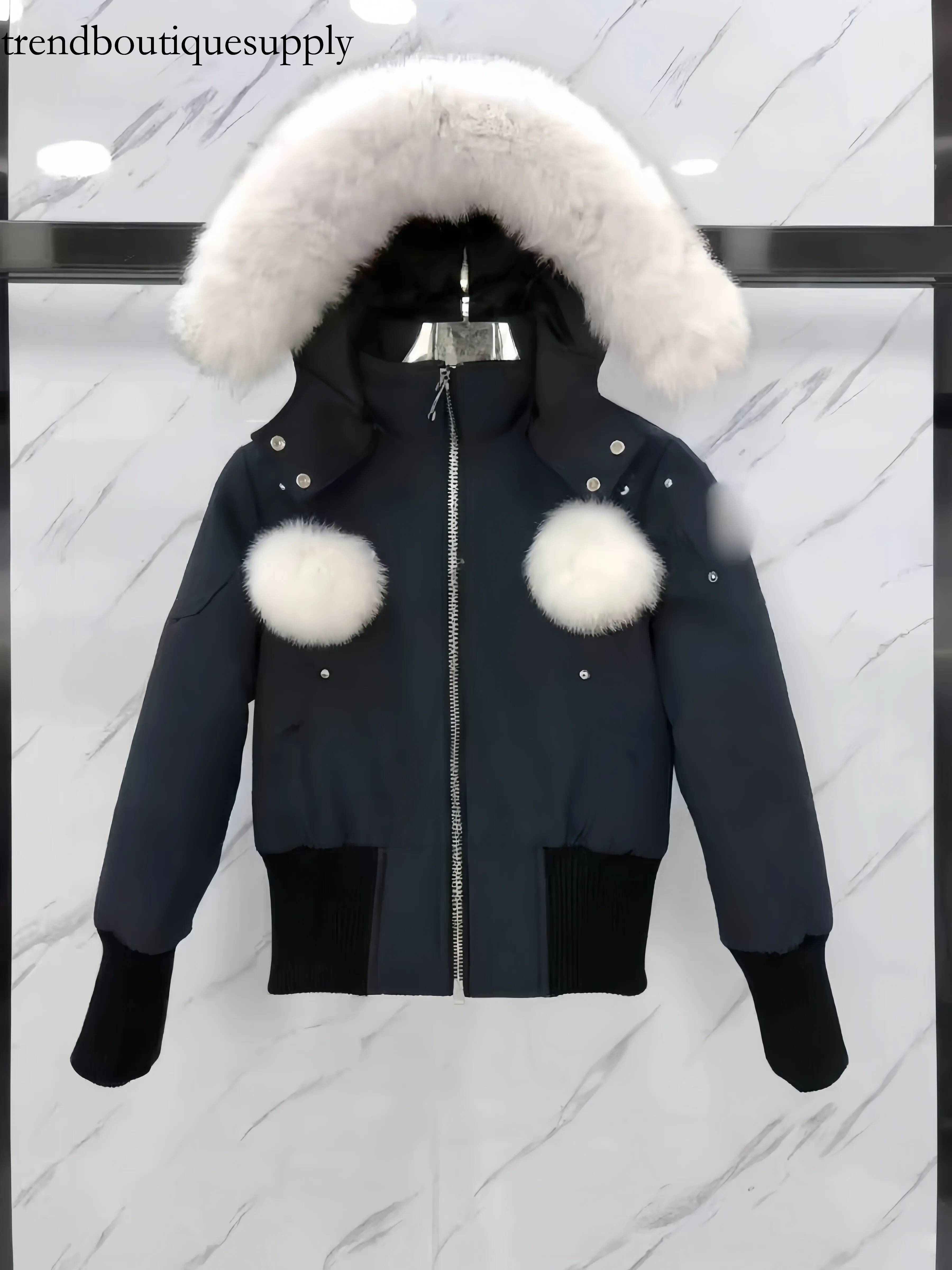 moose Designer Parkas Jackets Mens Winter Outdoor Windbreakers Puffer Short Parka Down Jacket Removable Fur Collar Unisex Loose Fit Winter Thick War