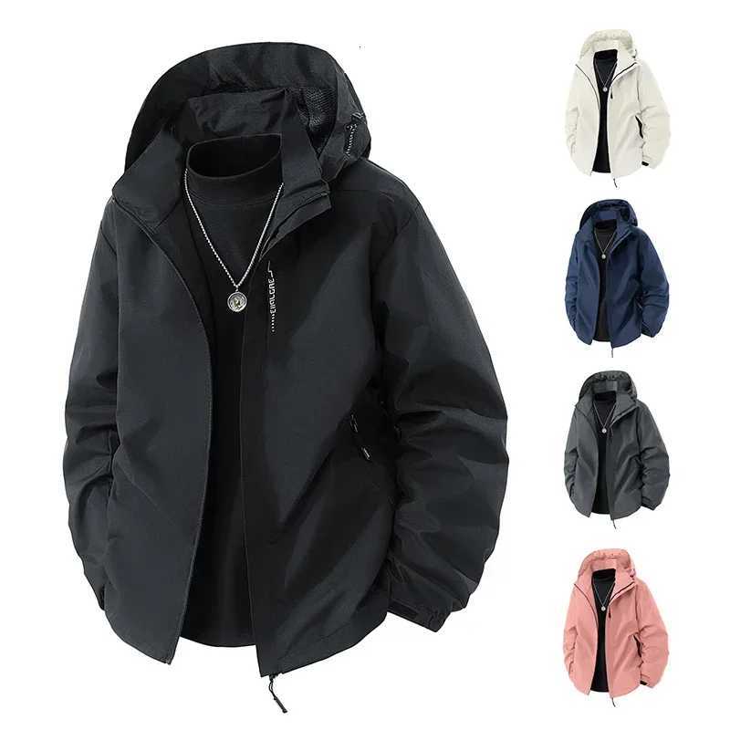 Outdoor Jackets Hoodies Autumn New Men's Mountaineering Windproof and Waterproof Fabric Fashion Hip Hop Design Casual Oversize Outdoors CoatT26