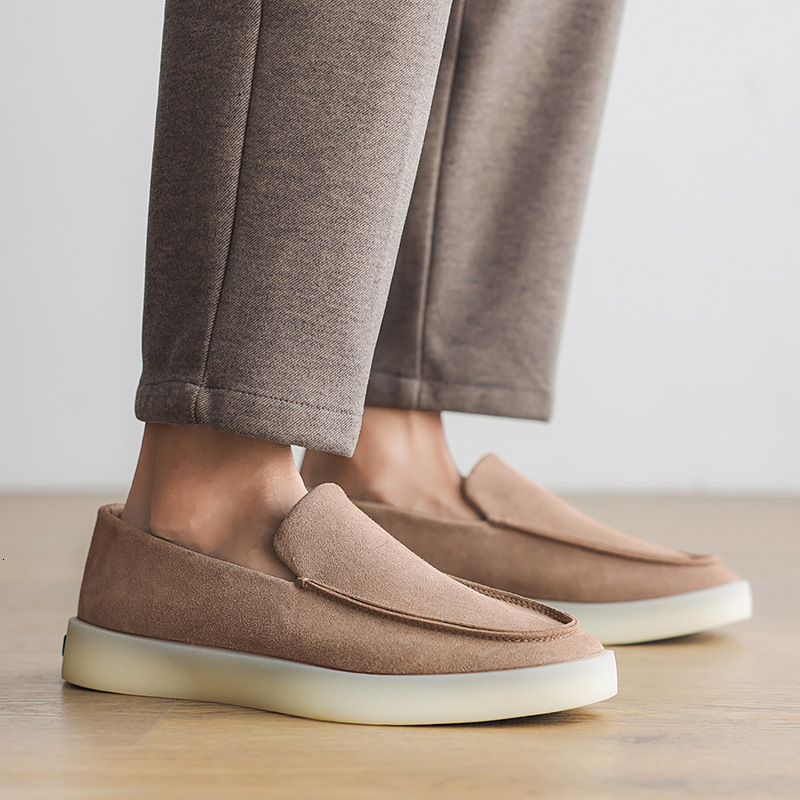New Men's Suede Loafers Trendy Slip-On Casual Shoes For Men X517