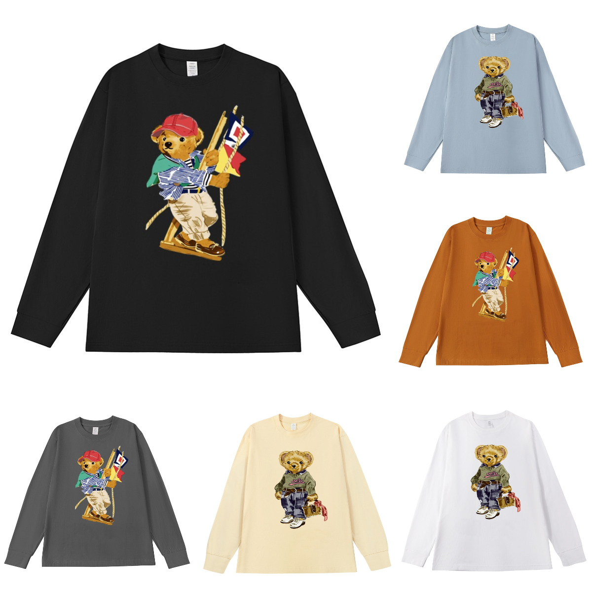 Designer Bear Hoodies High Quality Man Pullover Hoodies Causal Outdoor Hoodie For Man Pullover Cotton Sweatshirt Long Sleeves Streetwear