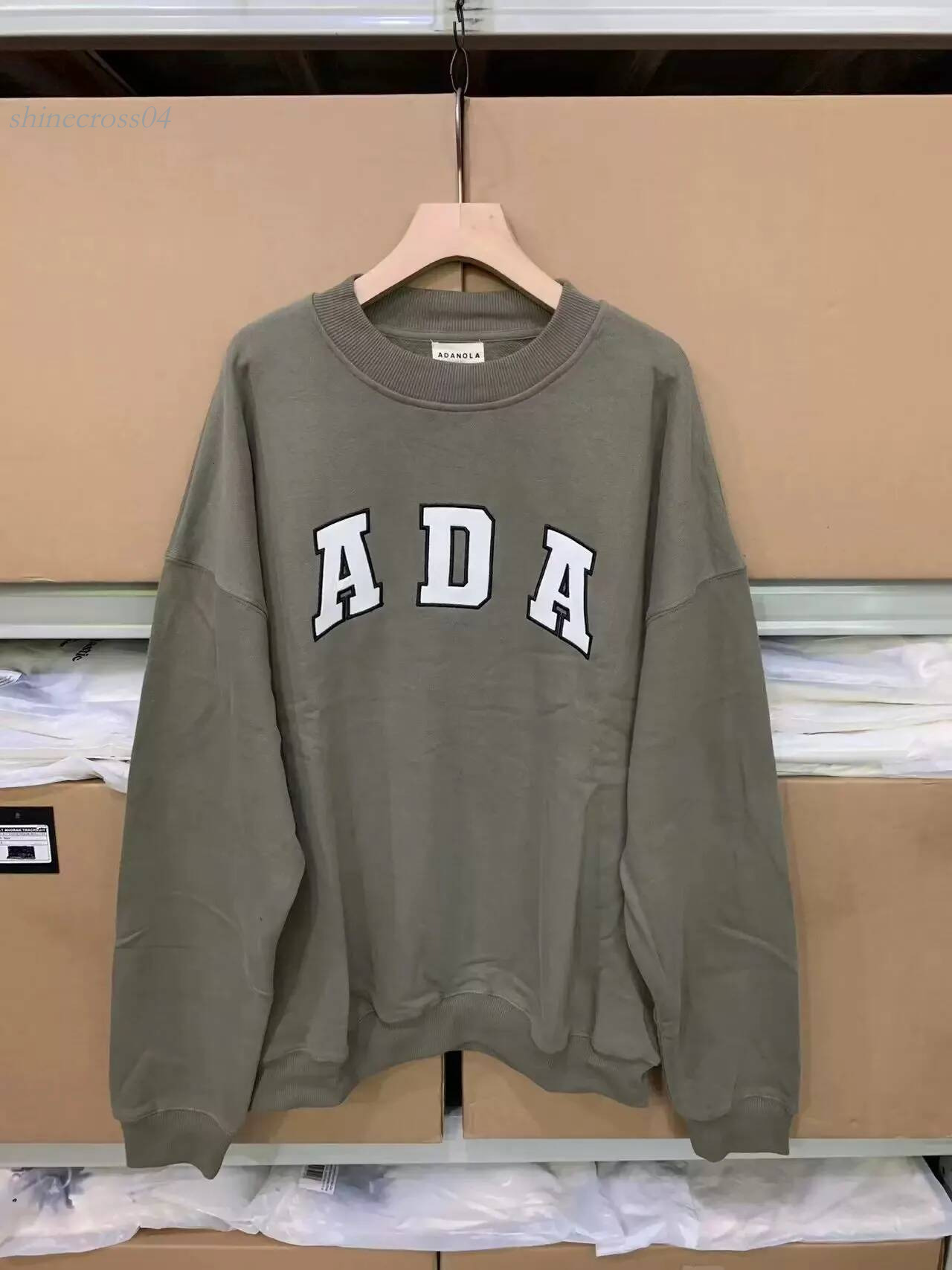 aritzia Hoodie loose Adanolass hooded grey sweatshirt for women printed street casual spicy girl tops oversized designer hoodies sport casual tops 4