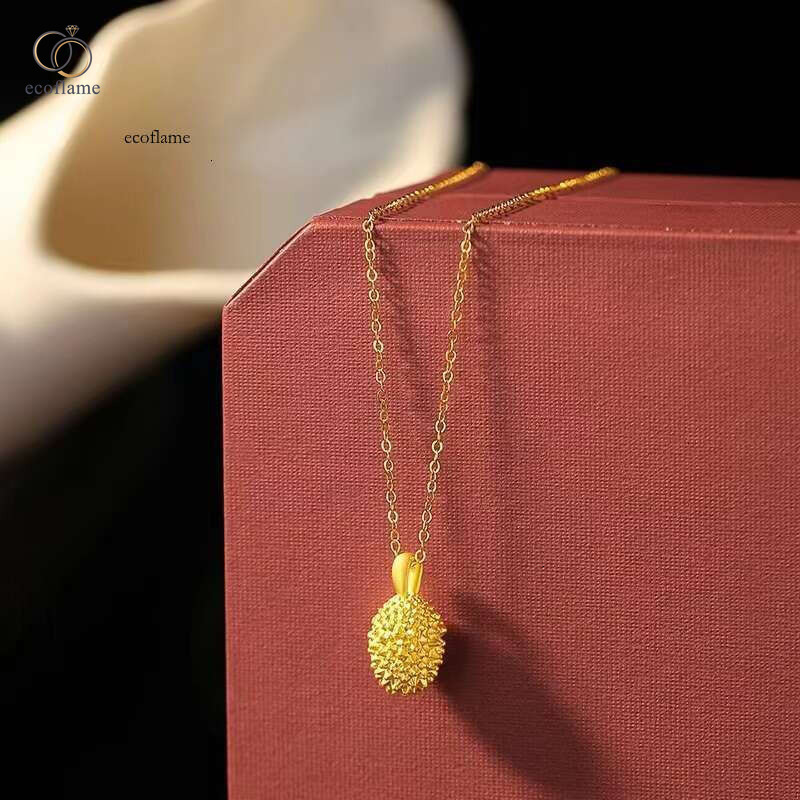 Forever~Light Luxury High-end Feel gold Durian Pendant New Necklace for Women, Unique and Versatile Design