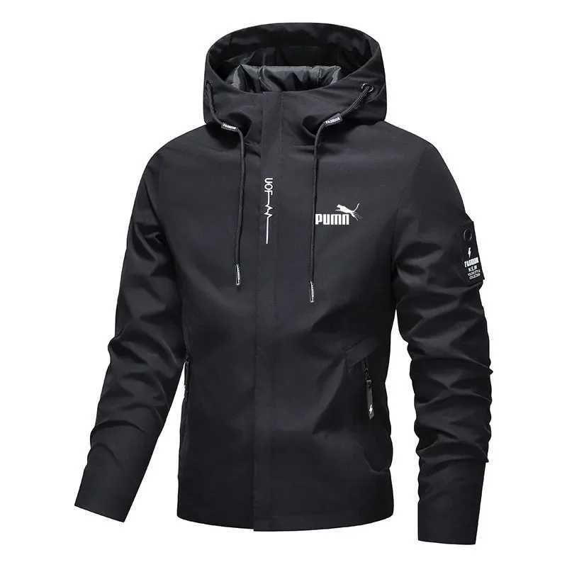 Outdoor Jackets Hoodies Men's casual windbreaker 2026 new spring-autumn outdoor fashionab printed windproof trendy men's windbreakerT26101