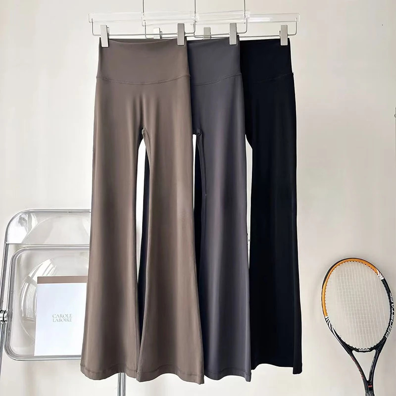 Women's High-Waisted Flared Pants Elastic Waist Cinching Hip-Lifting Casual Yoga Pan for All-Season Exercise and Outdoor Wear 261013