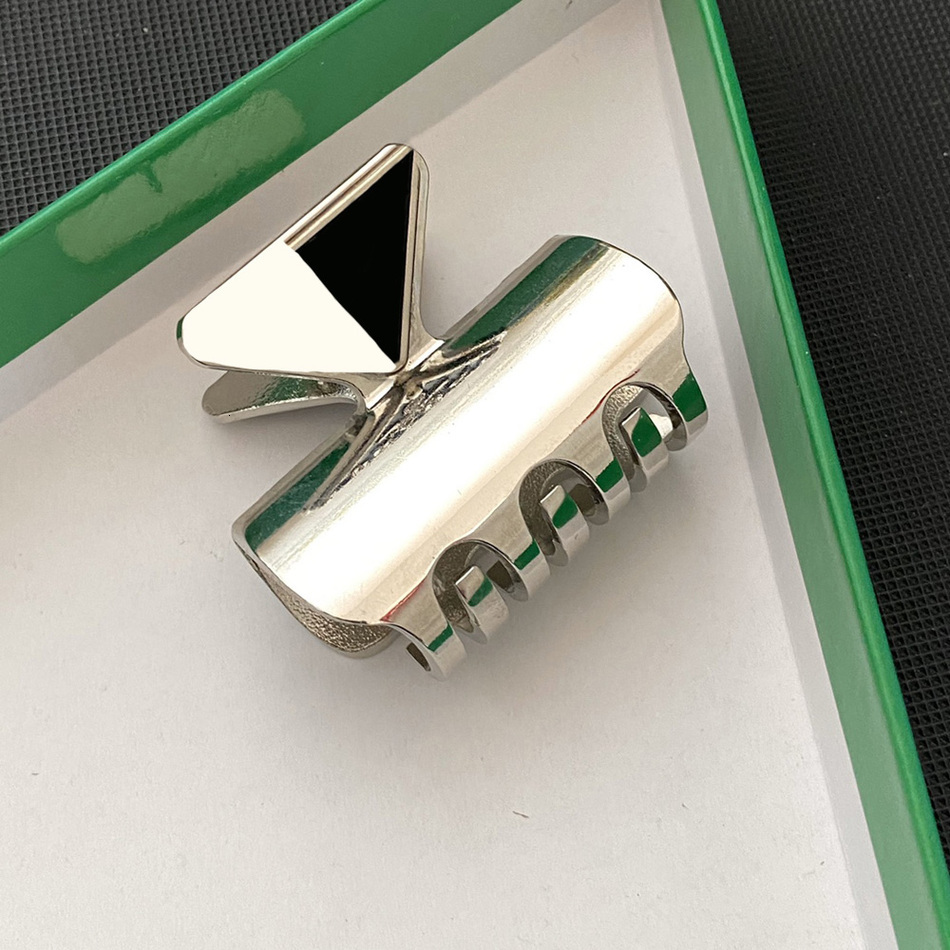 2026 New cologne Luxury Barrettes Designer Womens Girls Silver Classic Versatile Leisure Hairclips Inverted Triangle Pletter Metal Shark Hairpin Hai