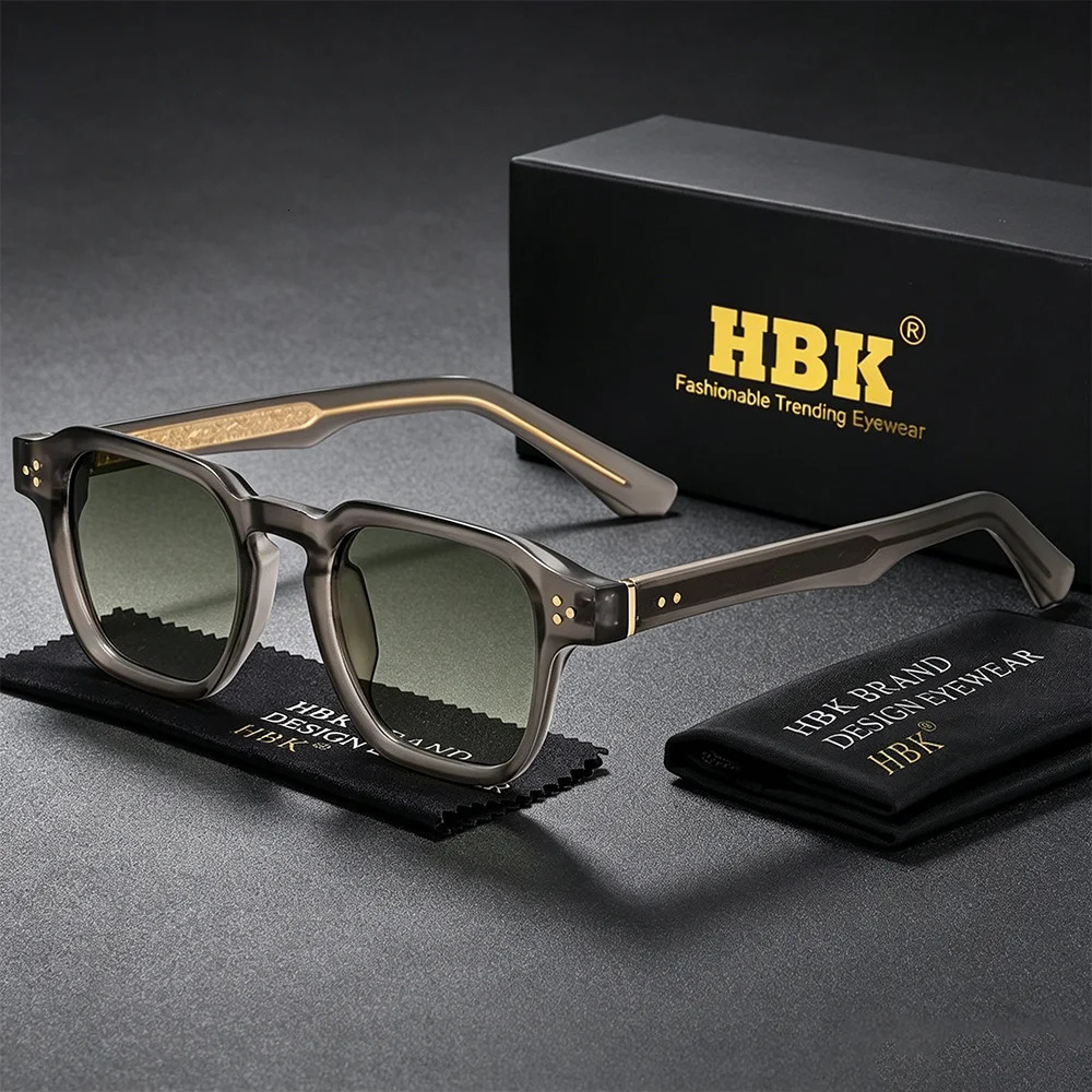 HBK Retro Men's Sunglasses High-Quality Square Frame Sun Glasses Fashion Women's Outdoor Travel Business Festival Gift Glasses 261016