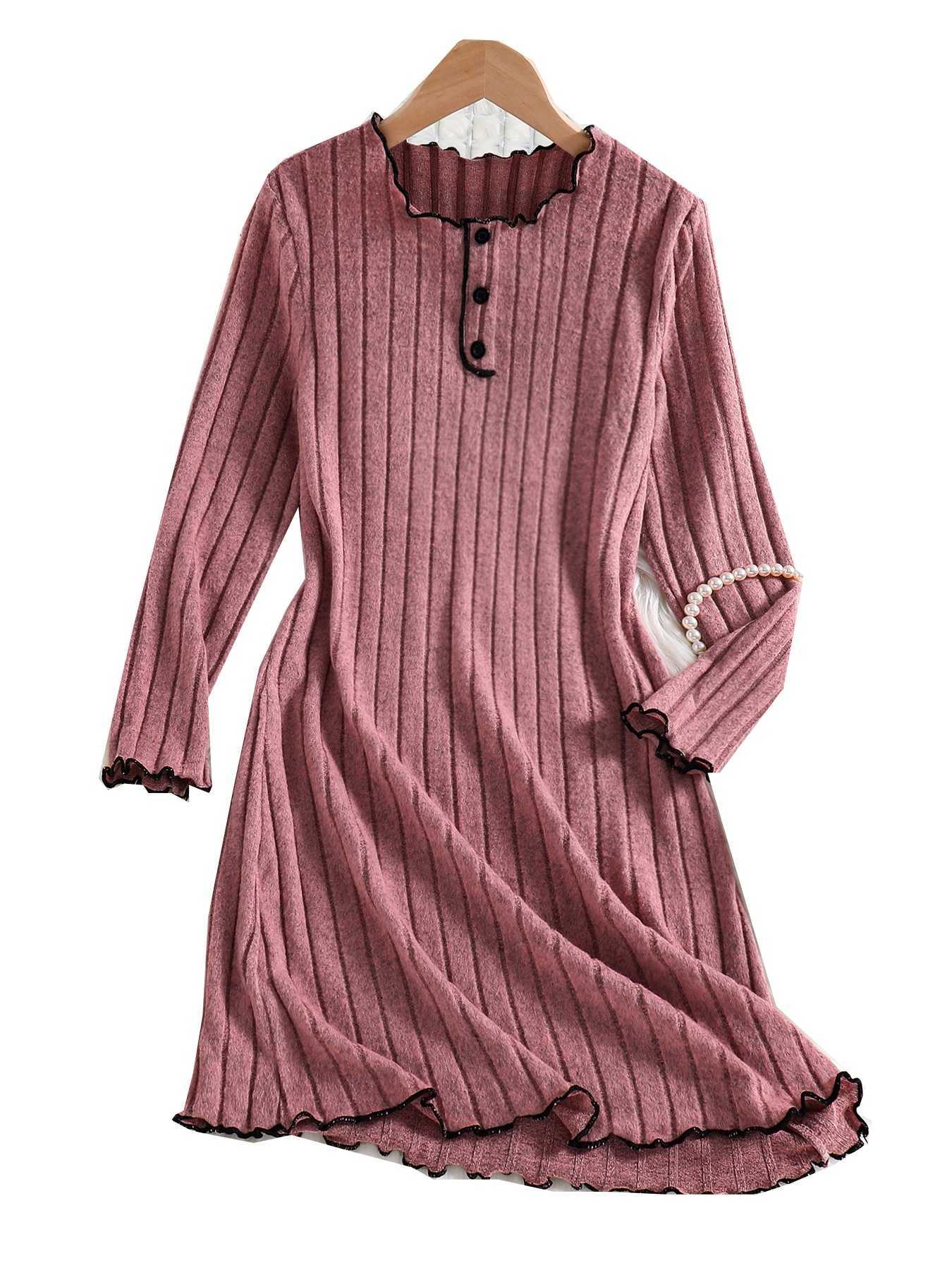 Casual Girls Knitted Dress Spring Autumn Fashion New Arrivals Comfortable Soft Material Skirt for Kids S261016E7V1