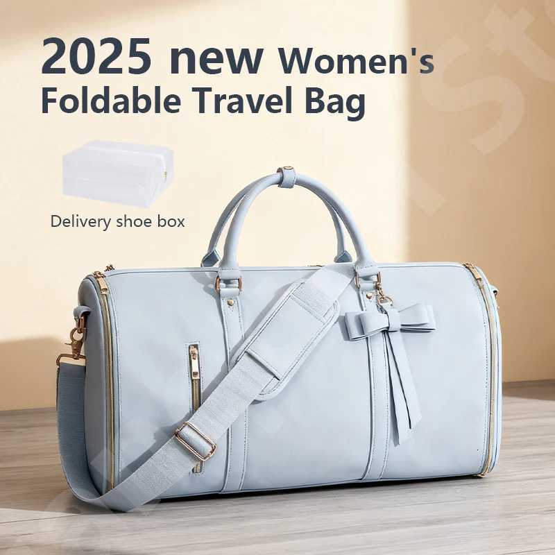 Shoulder Bags 2025 New Women's Waterproof Weekend Travel Work Large Capacity Fashion Multifunctional Hand Luggage 2 in 1 Convertible Suit Bag H