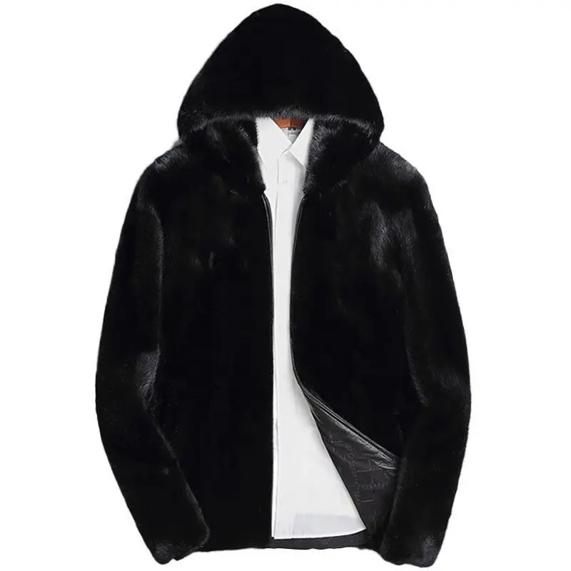 y s Men's Clothing Fur Jackets Mink Faux Coat Winter High Quality Warm n Thick Business Casual Outerwear 261012