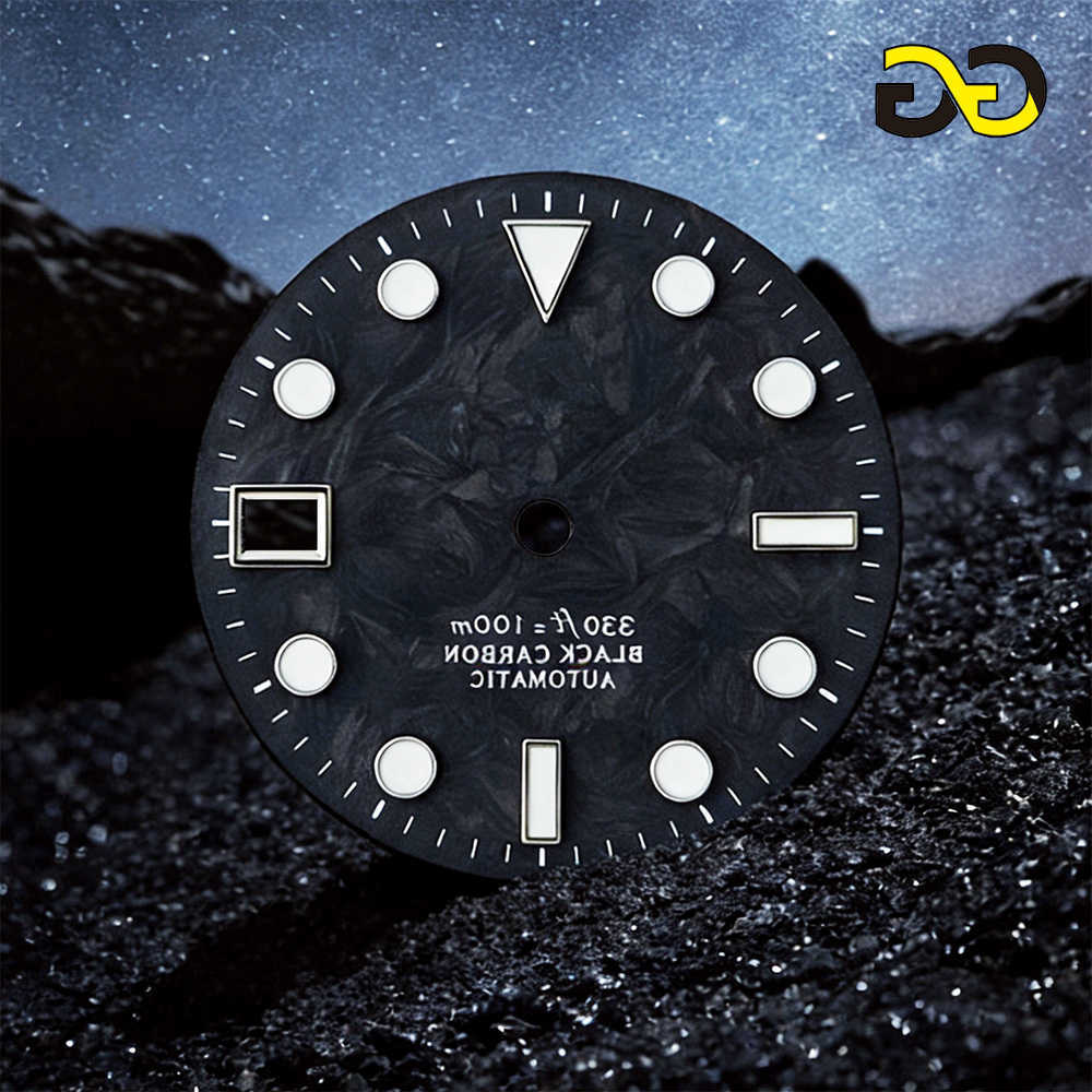 Luminous BW9 Carbon Fiber Dial Single Calendar Part 28.5mm Diameter Modified for NH35 ment cessory S2610160YMQ