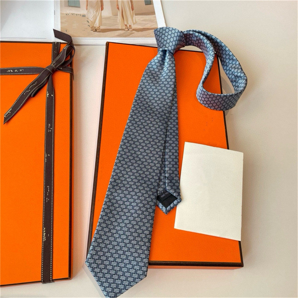 Aldult Jacquard Party Wedding Business Woven Fashion Design Hawaii Neck Ties box New Neck Ties High Quality Letter 100% Tie Silk black blue 9960