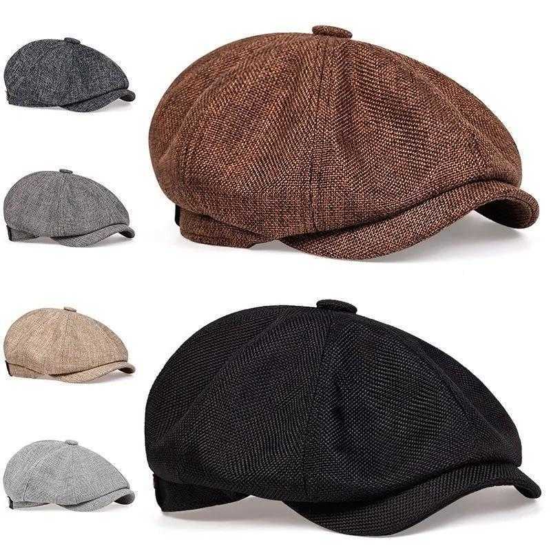 Casual BMen Newsboy Hat Spring Autumn Retro Beret Hats Casual Hats Unisex Octagonal Cap For Men Street Caps Gorras SGCCS261016HKK2