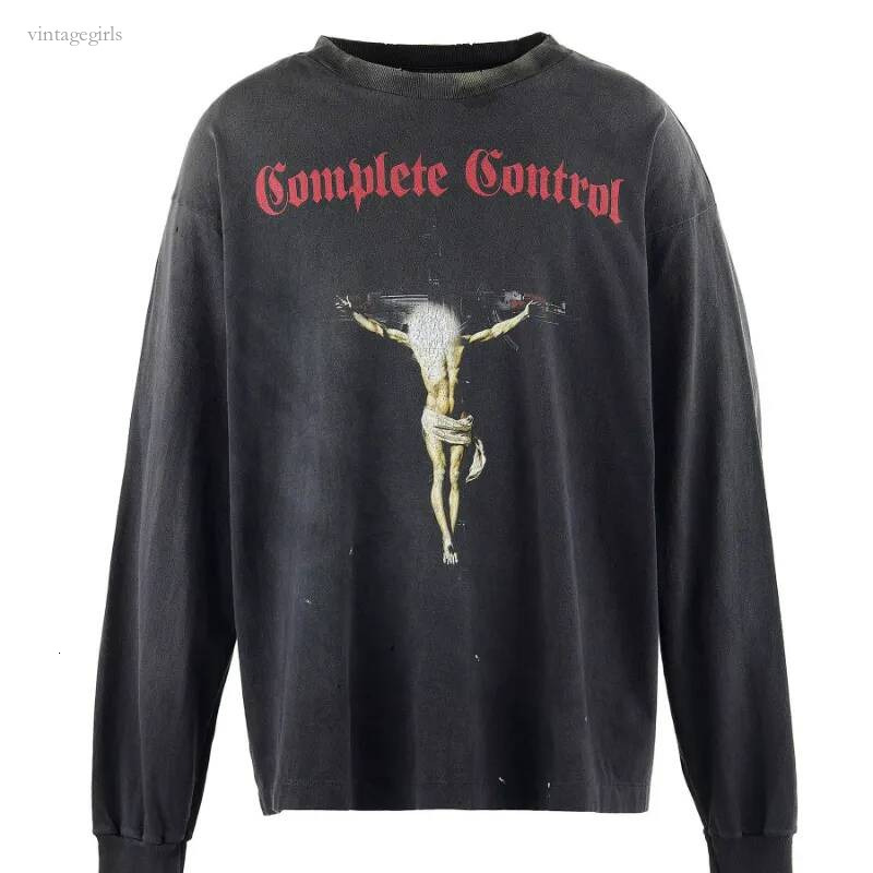 Designer Shirt Men New White Washed Print High Quality Round Neck Hoodie Men Women Autumn Graphic Streetwear Y2k Size S-Xl