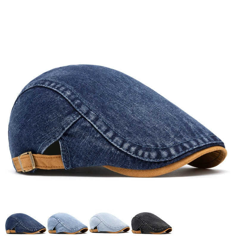 Four 2025 Seasons Cotton Solid Newsboy Caps Men Flat Peaked Cap Women Painter Beret Hats 18 S261016IUIJ