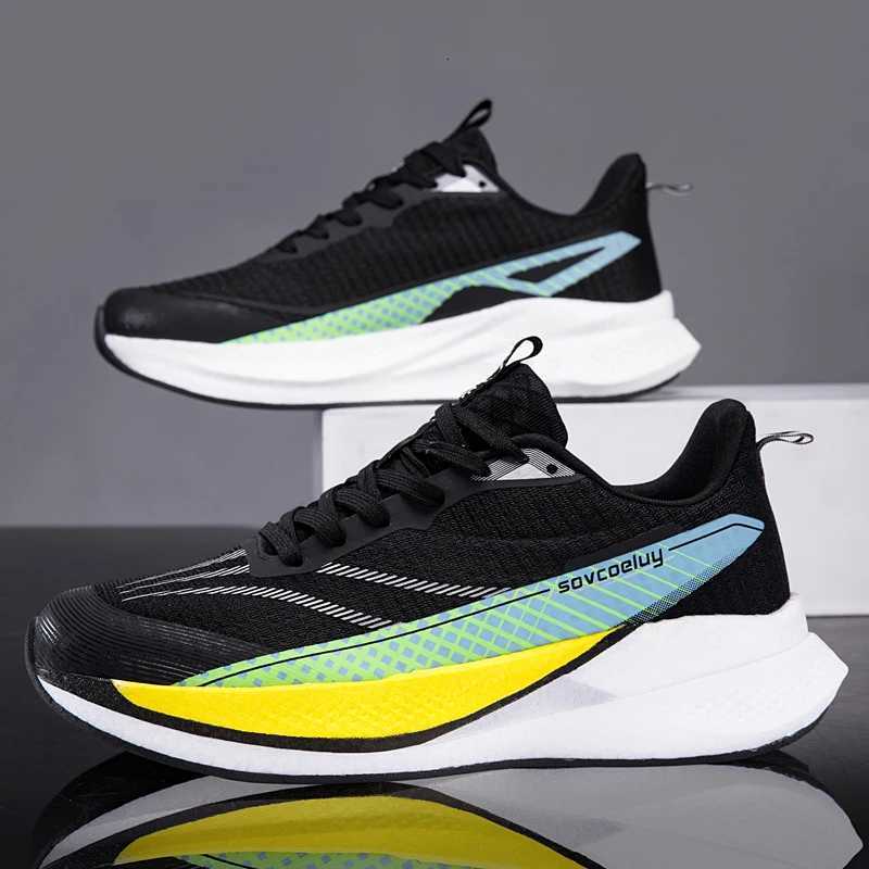 Casual Shoes Men Running Shoes Carbon Plate Marathon Sports Breathable Lightweight Womens Comfortable Athletic Walking Travel Casual Sneakers H26101