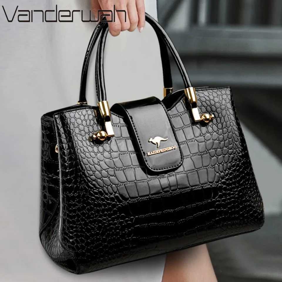 Shoulder Bags KAIDIFEINIROO Kangaroo Casual Tote Bag Oil Pu Leather Handbag Womne Shoulder Crossbody Large Capacity Hand Bag Three Layer H261016