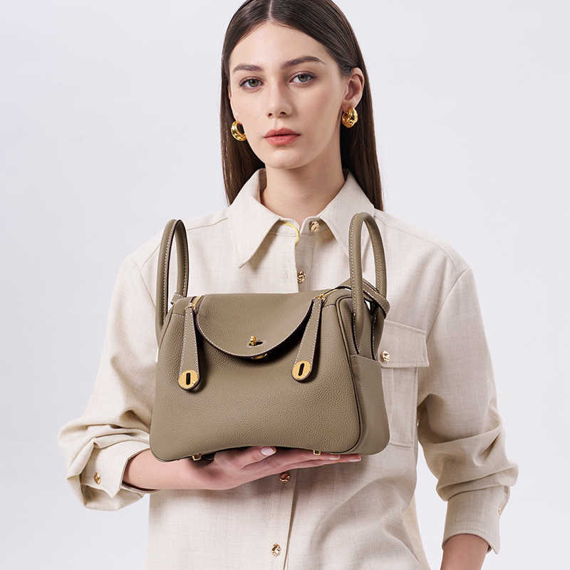 Togo top-grain cowhide Lindy underarm bag genuine leather pillow shoulder women's versatile and stylish crossbody for commuting Q261016
