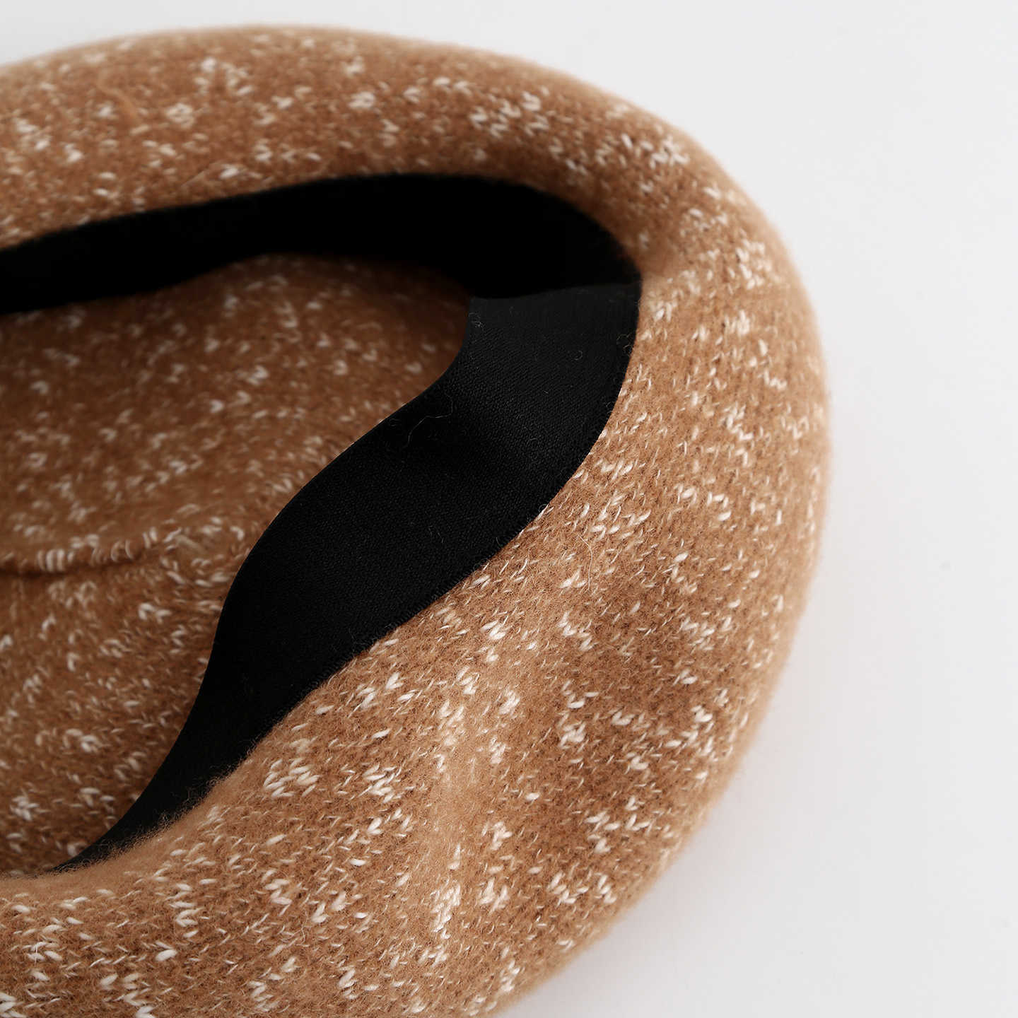 Knit Women Beret Hat Solid Color French Style Lightweight Soft Keep Warm Vintage Artist Brown Khaki Beanie Cap S261016OQ28
