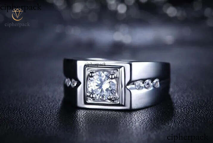 2018 New Arrival Sparkling Fashion Jewelry Sterling Sier Solitaire White Topaz CZ Dia Women Men Wedding Band Ring Gift