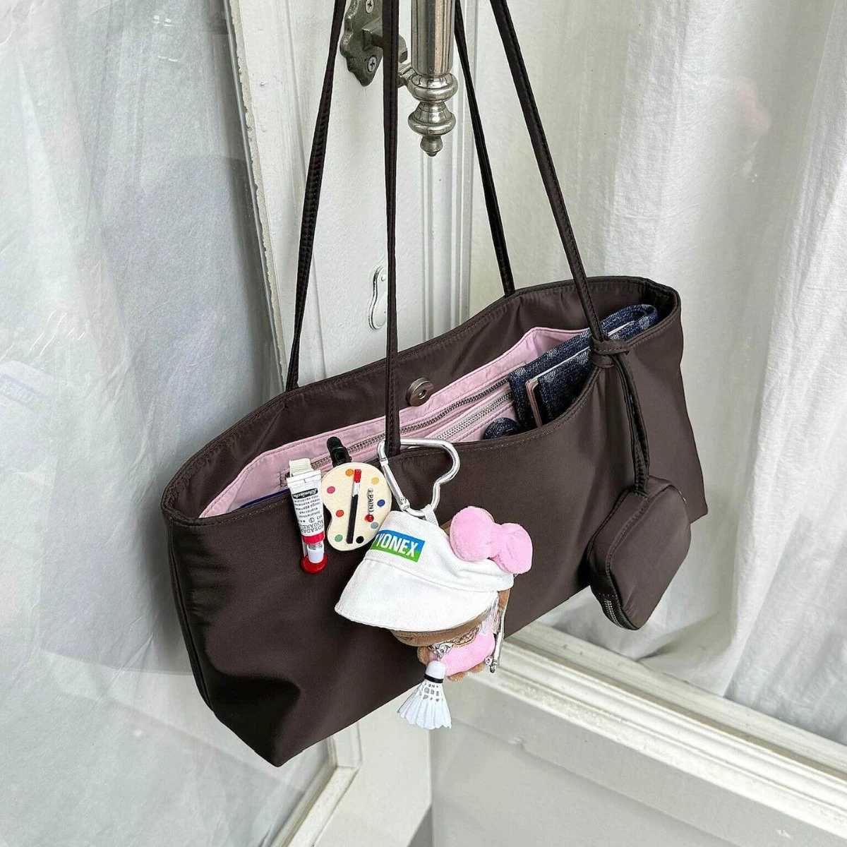 Evening Bags Large Capacity Nylon Canvas Tote Bag Women's Casual Summer Lightweight Handbag Shoulder Bag Korean Style Magnetic Closure H2610161