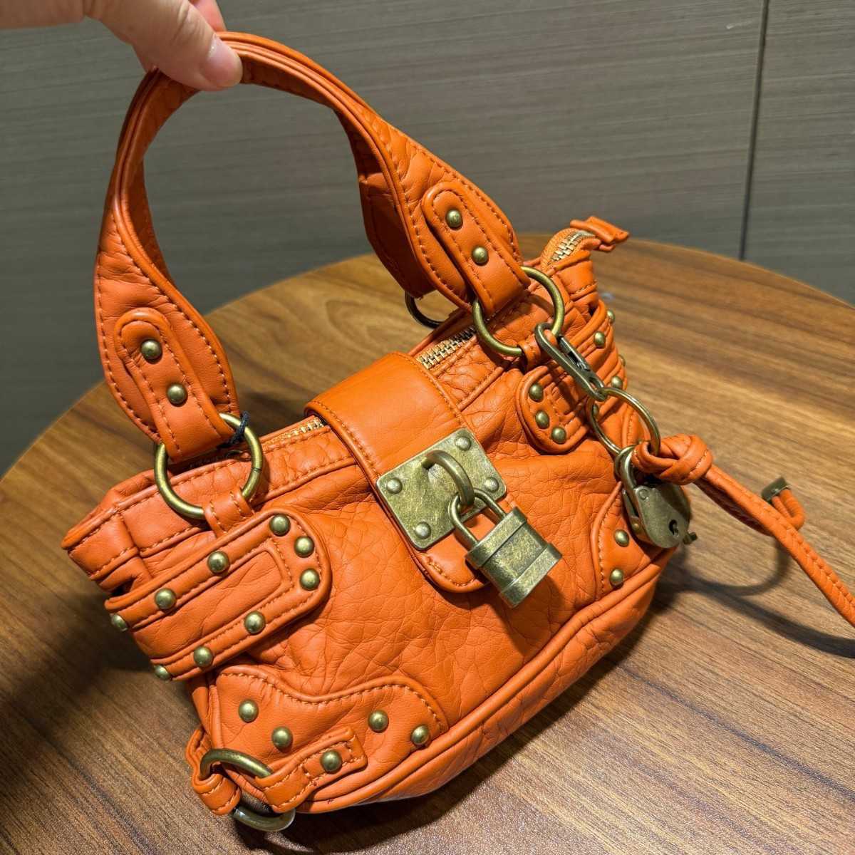 Small square bag for women 26 new models niche design vintage biker Y2K hot girl washed mini shoulder crossbody Q261016