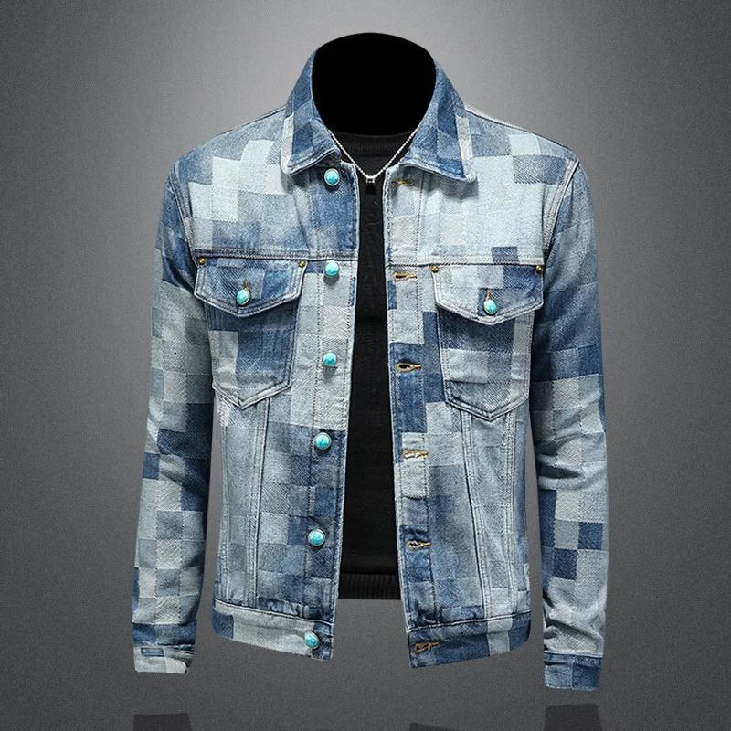 High Quality Men's Casual Cotton Denim Jacket 2026 Spring Autumn Youth Streetwear Retro Blue Color Jeans Cowboy Top Coat 261012