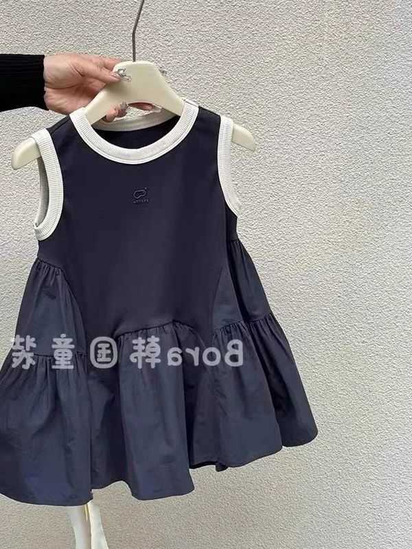 Dress Children's Girls Vest New Summer Baby Fashionable Style Little Girl High-grade Splicing Sleeveless Dress Loungewear Outfit S2610165B6J