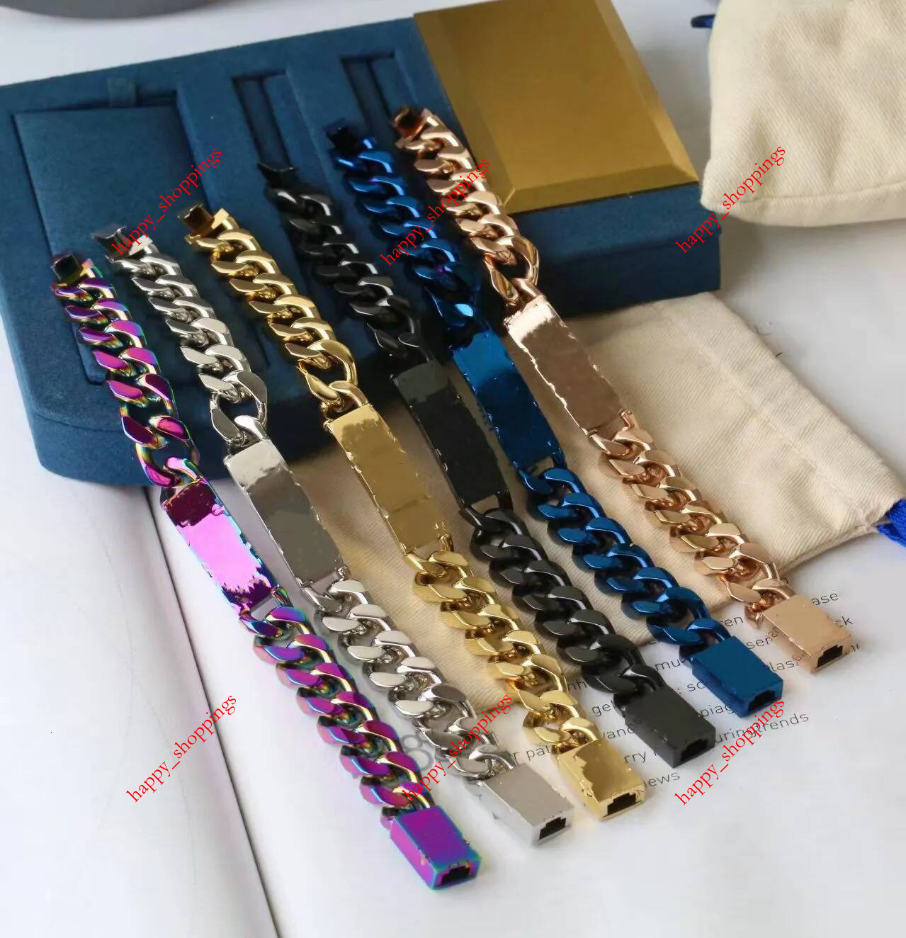 Top Luxury Designer Bracelet Cuff Silver Titanium Steel For Lover Chain Bracelets