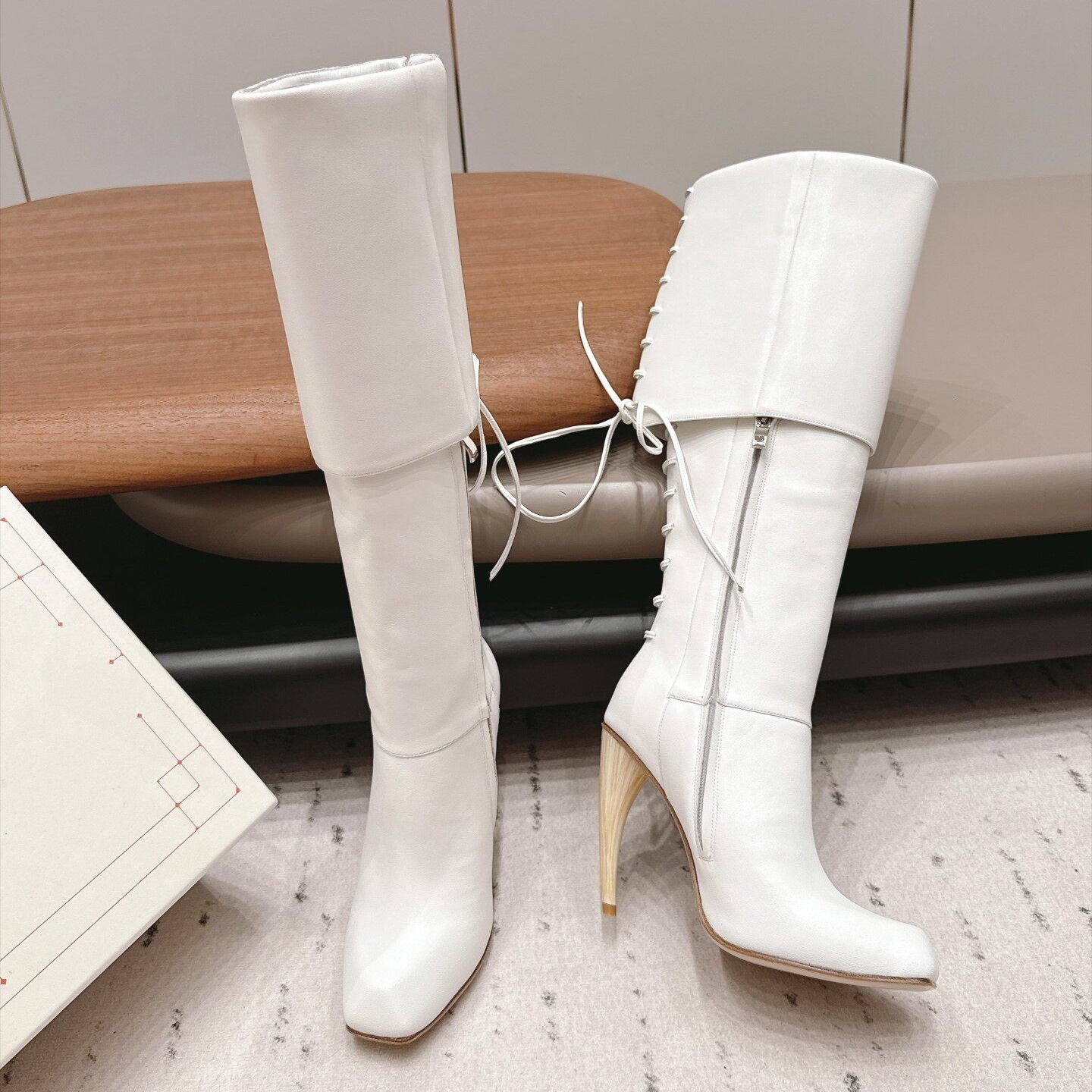 knee high boot woman designer heel point toe leather zipper luxury comfortable black party work office city vintage retro modern fashion casual spor