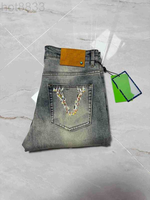 Men's Jeans Designer Mens Business Casual Design Retro Streetwear Long Trousers Men Pants Luxury High-quality K0DS