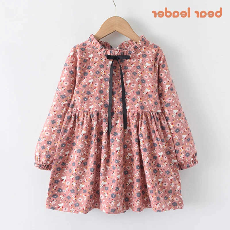 Leader Bear New Autumn Girls Dress Spring Kids Princess Dress Casual Floral Costumes Children Clothing Flowers Dresses 2-8 Years S2610169NXO