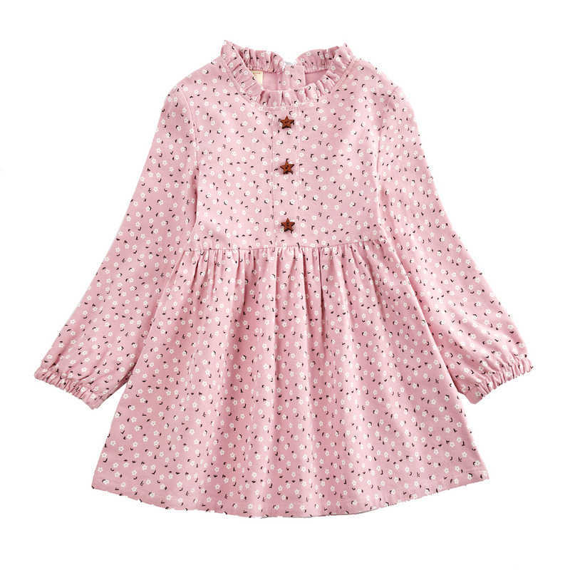 Girls Baby Spring Autumn Princess Dress 2025 New For Kids Flower Cotton Long Sleeve Children Clothes Party Dress Casual Costume S26101626V7