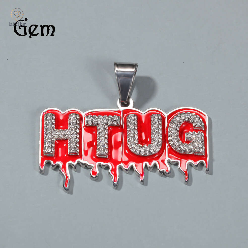 Men's Hip Hop Necklace with Diamonds 925 Sterling Silver 14K Gold Street Fashion Disco Punk Letter Sweater Chain Accessory 7