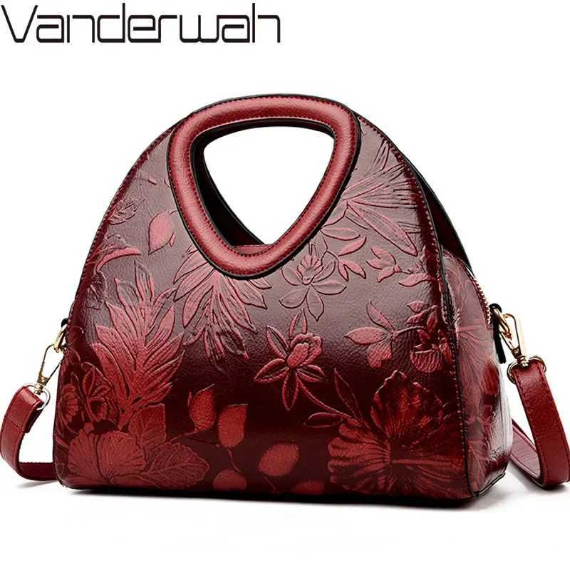 Cross Body Women Leather Handbags Female Ladies Hand Hobos Bag Mother Shoulder Bag Chinese Style Crossbody Bags For Women Sac A Main H261016