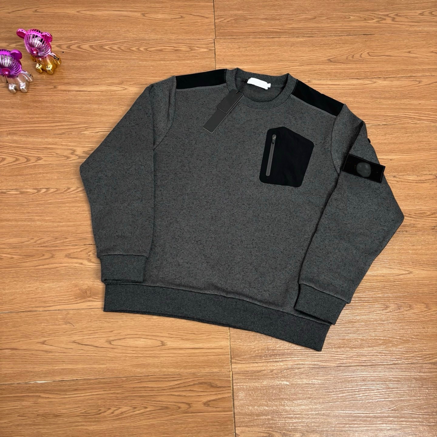 S Men's half-zip button-down knitted sweater cardigan jacket