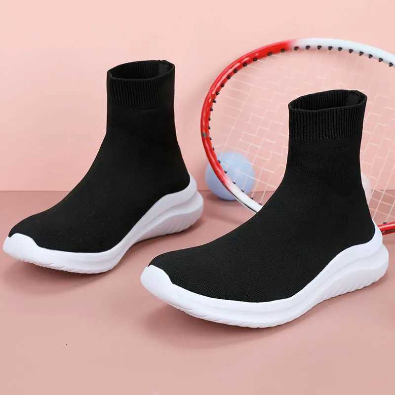 Casual Shoes High Top Sneakers For Men Women Sock Shoes Breathable Knit Men's Running Shoes Lightweight Sports Shoes Unisex Casual Sneakers H26