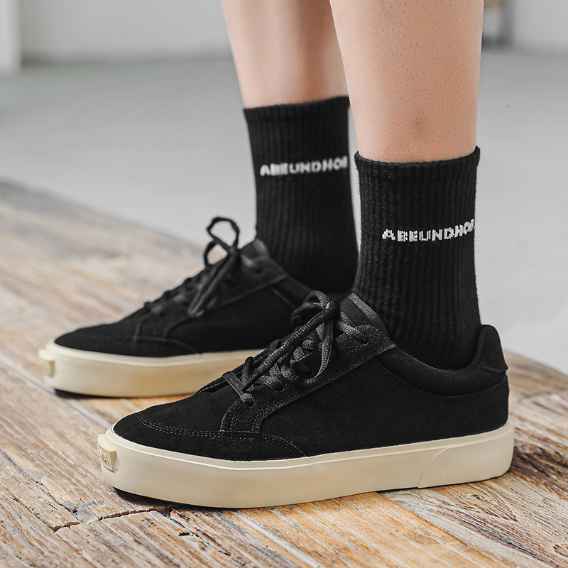 New National Trend Same Style Live Streaming High-Quality Vulcanized Sneakers Student Simple Suede Men's Shoes X119