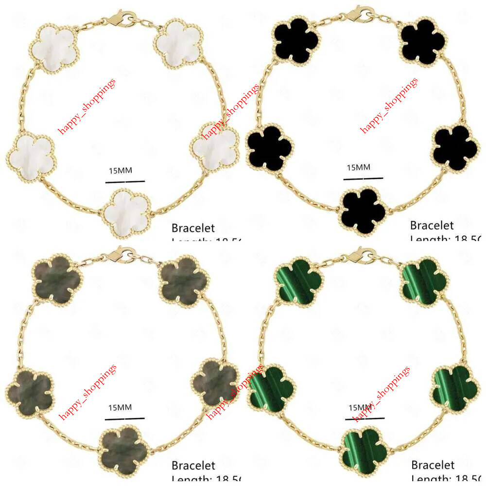 Fashion Luxury Chain Bracelets 18K Gold Plated Engagement Designer Bracelet Jewelry For Women And Girls Mother-of-Pearl Valentine's Mother'