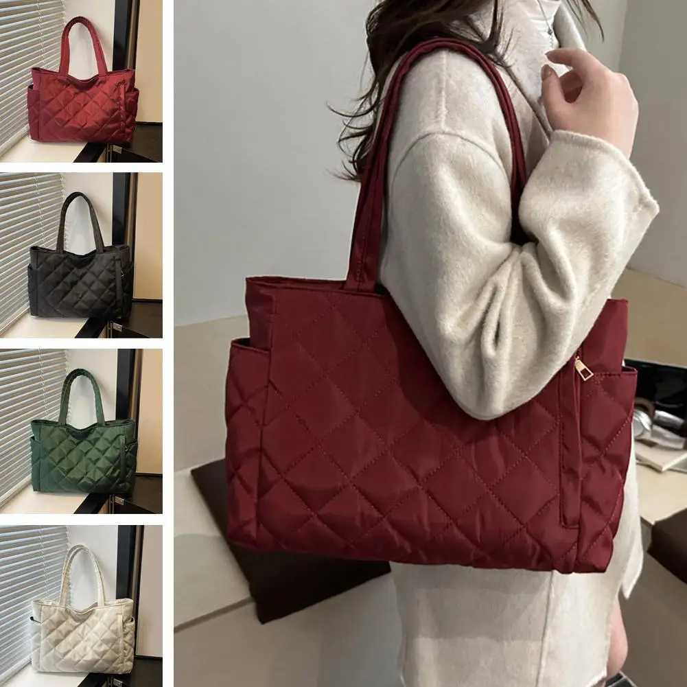 Evening Bags Rectangular Large Capacity Single Shoulder Bag for Commuting To Work Korean Style Women's Tote Bag Lightweight Casual Handbag H261