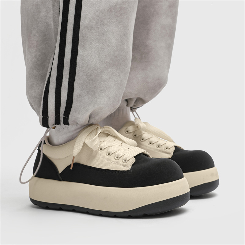 Cross-Border 2026 New Thick-Soled, Height-Increasing, Oversized Men's Shoes, Trendy Sports Canvas Casual Sneakers Z213