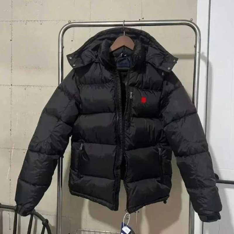 Polo Puffer Jackets Hoodies Women and Men Winter Puffer Down jacket Embroidered Jackets Coats Zipper Designer Clothing Fashion Men Warm Removable Ho