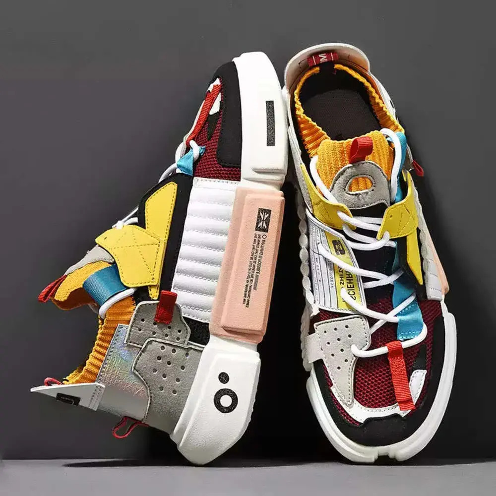 Men Running Shoes Factory New Design Custom Brand Thick Sole Mesh Breathable Men's sports Walking Casual Running Sneakers Sneakers
